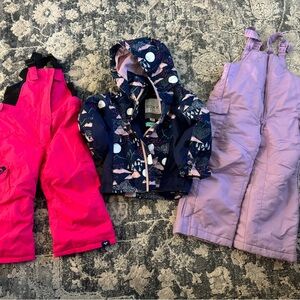 Toddler Girl Ski Bibs and Jacket